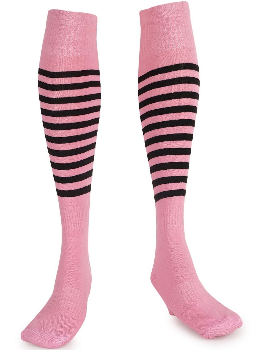 KRAGBUZZ Unisex Cotton Blend Striped Knee Length Socks-picture-11