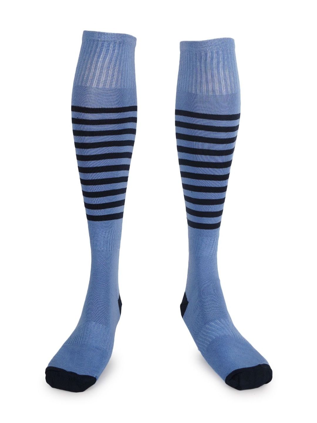 KRAGBUZZ Unisex Cotton Blend Striped Knee Length Socks-image-48
