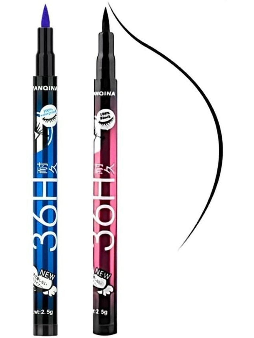 FarmQuartee Set Of 2 Long Lasting & Water Proof Eyeliner - 8 ml Each - Blue & Black-picture-44