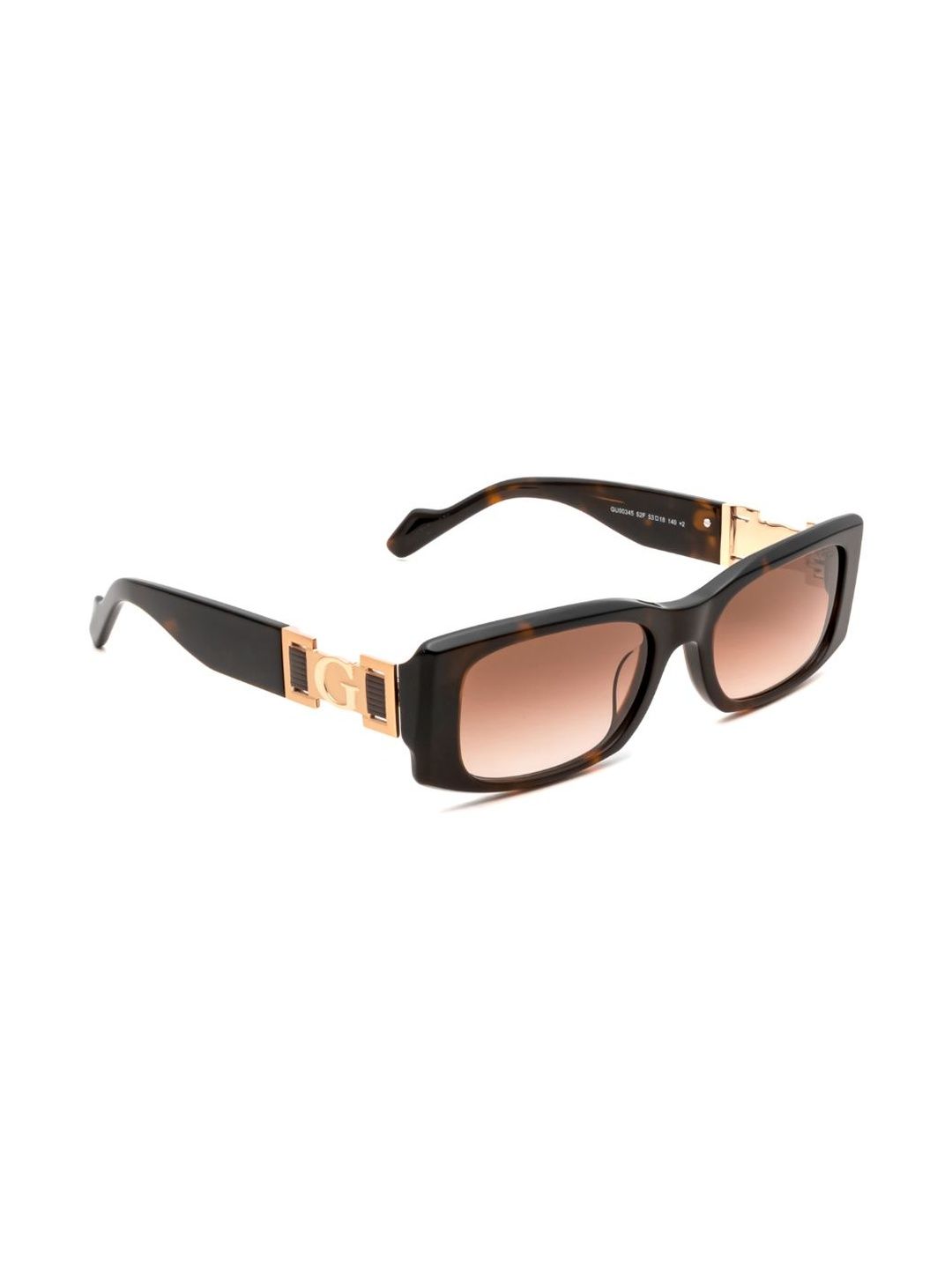 GUESS Women Brown Lens & Brown Rectangle Sunglasses with-picture-36