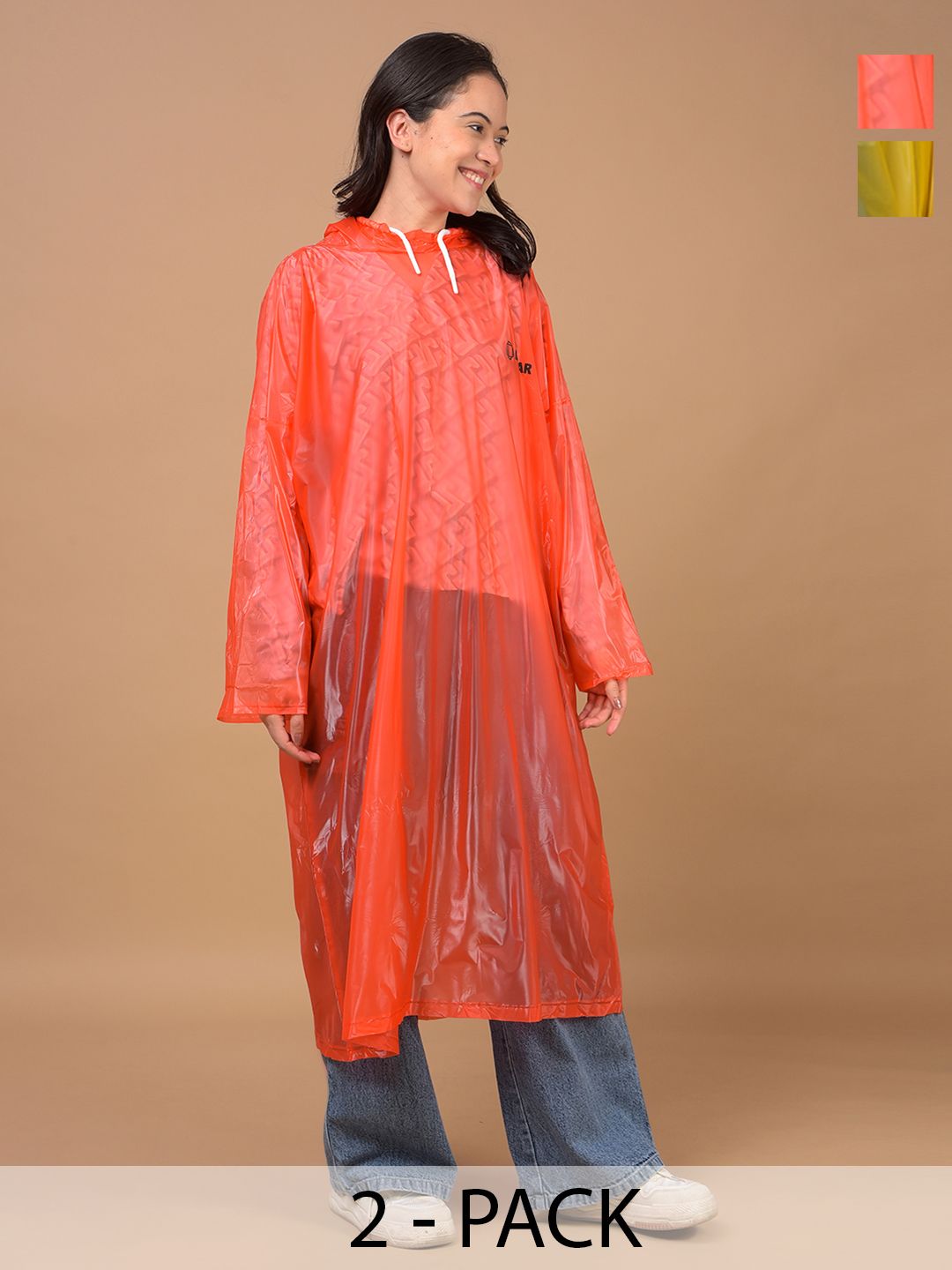 Dollar Unisex Waterproof PVC Rain Poncho with Adjustable Hood-picture-29