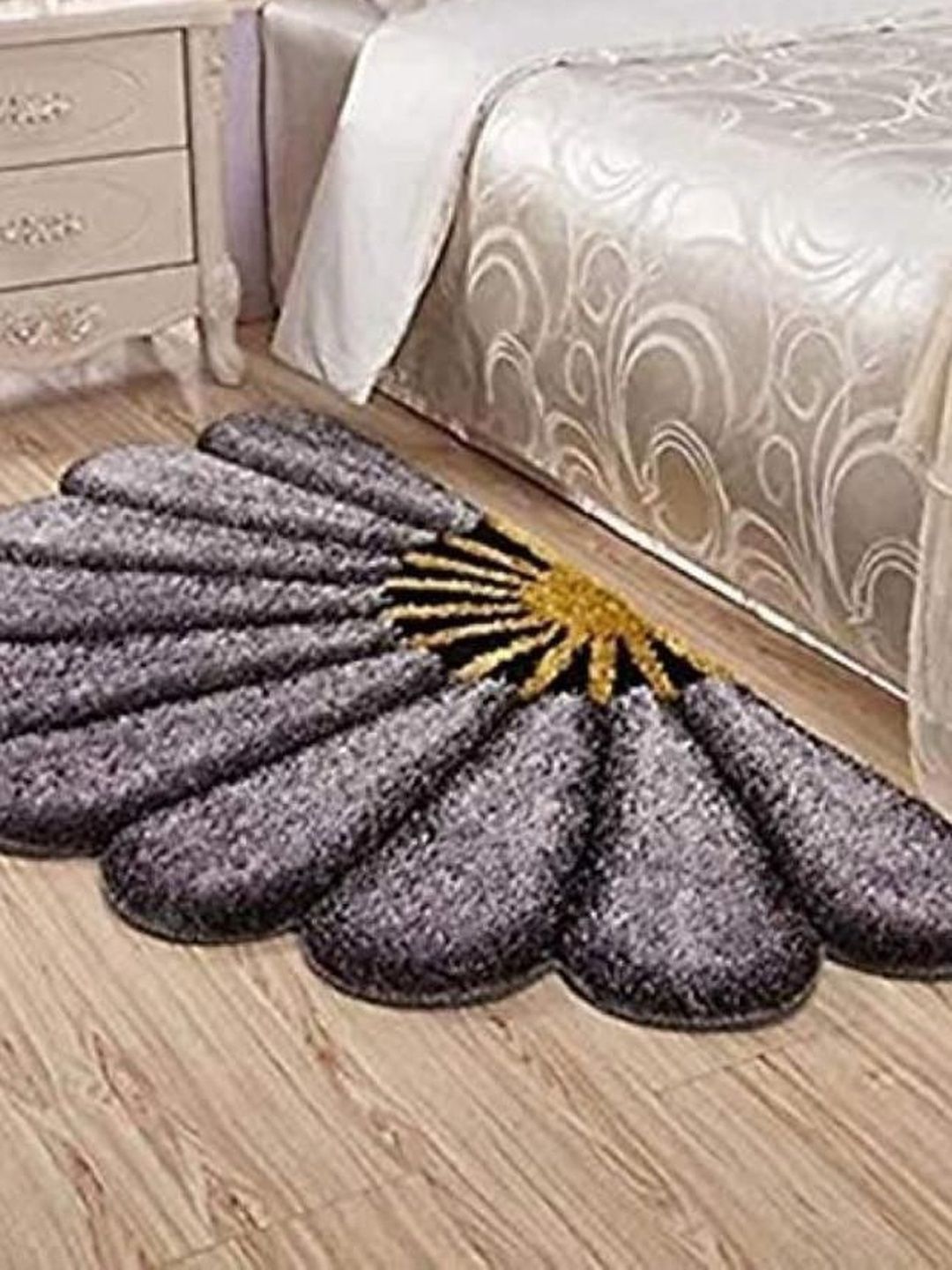 MY HOME Grey Cotton Anti-Skid Doormats-image-42