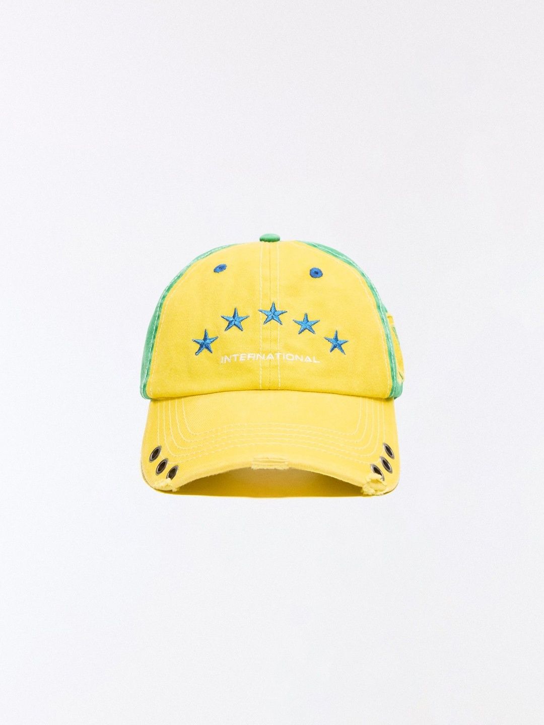 Bershka Men Brazil Embroidered Pure Cotton Cap-image-3