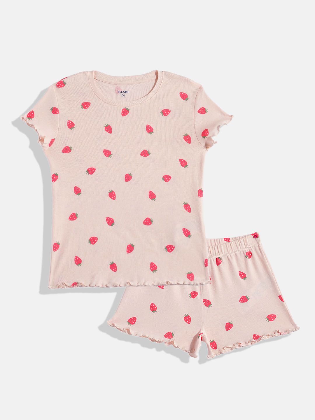 KIABI Girls Printed Peach Night suit-picture-11
