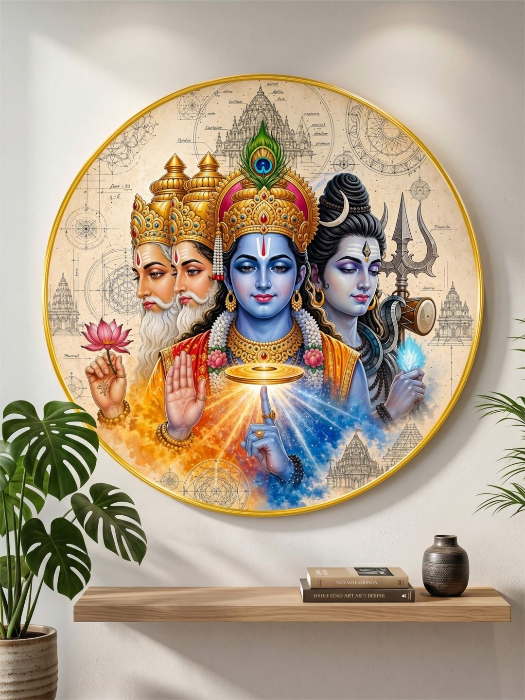 Livin'luxe Multicoloured MDF Religious Wall Paintings-picture-34