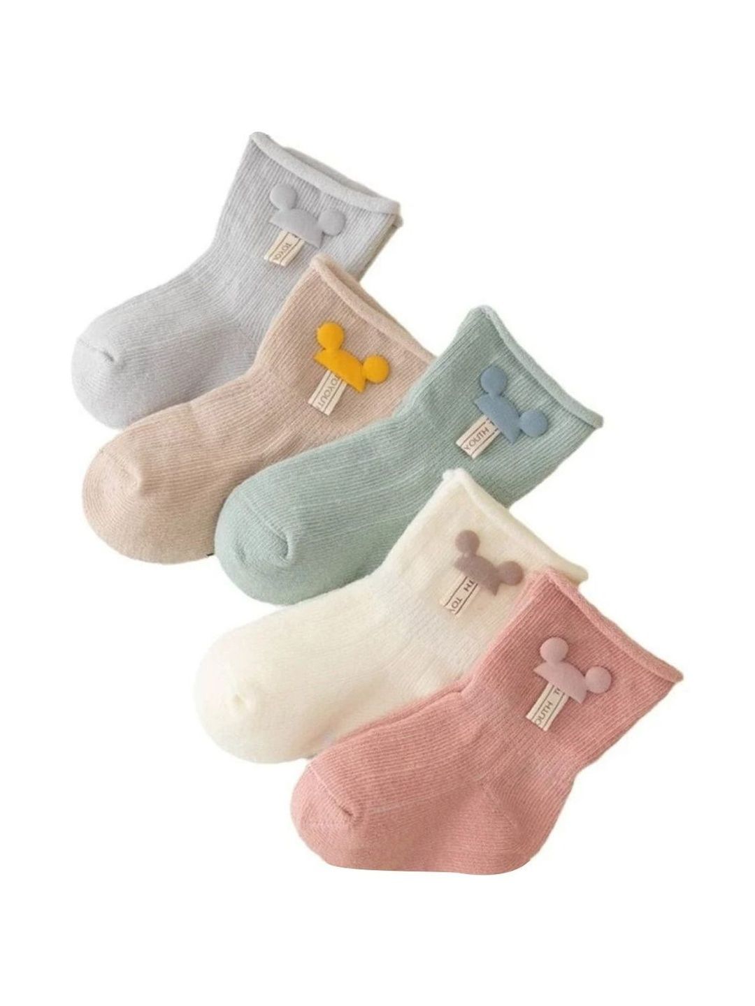 IBA ISBA COLLECTIONS Unisex Kids Pack of 5 Cotton Assorted Above Ankle Socks-picture-12