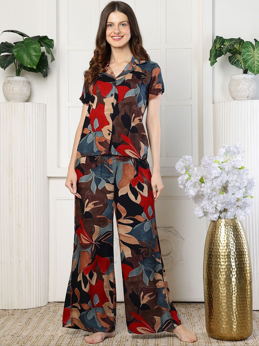 Claura Women Printed Night suit-picture-13