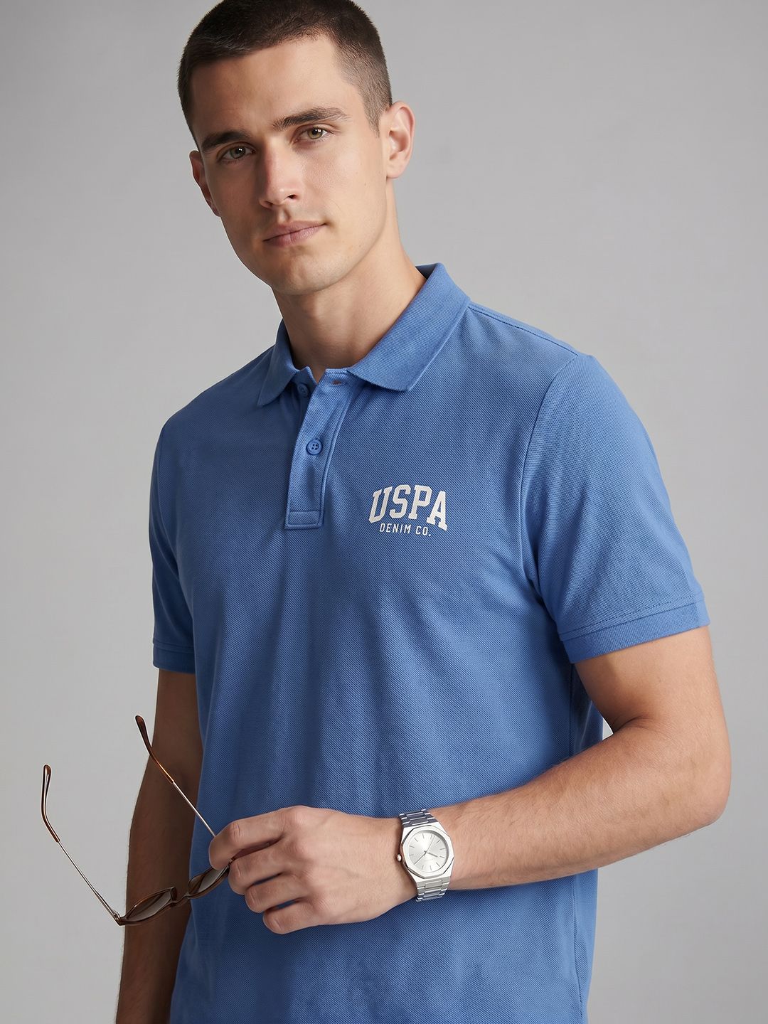 U.S. Polo Assn. Denim Co. Polo Collar Pure Cotton T-shirt-picture-44