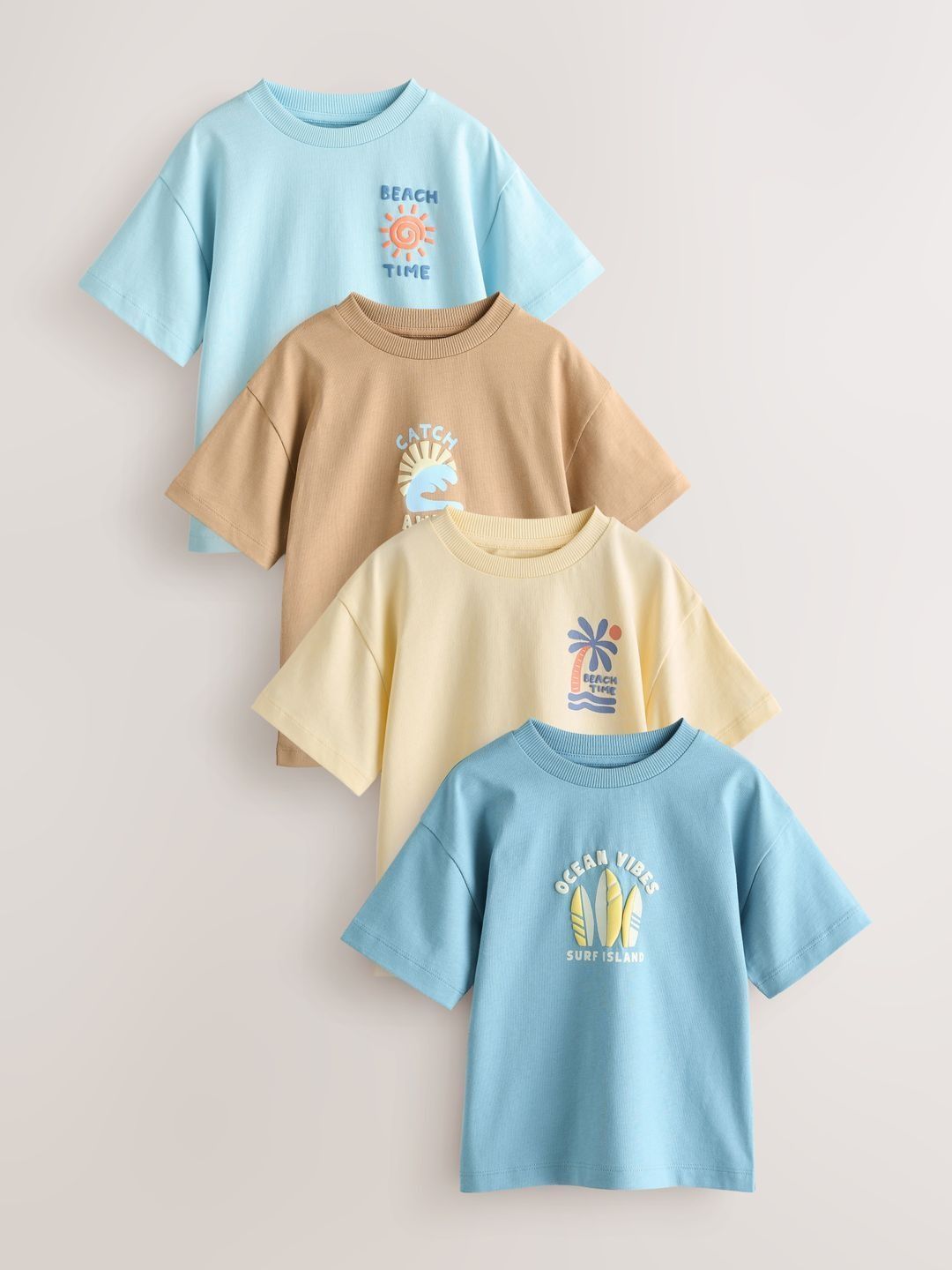 NEXT Boys Pack of 4 Short Sleeves Printed T-shirt-picture-36