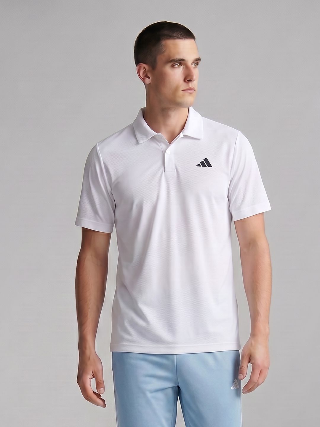 ADIDAS Brand Logo Printed Polo Collar T-Shirt-image-29