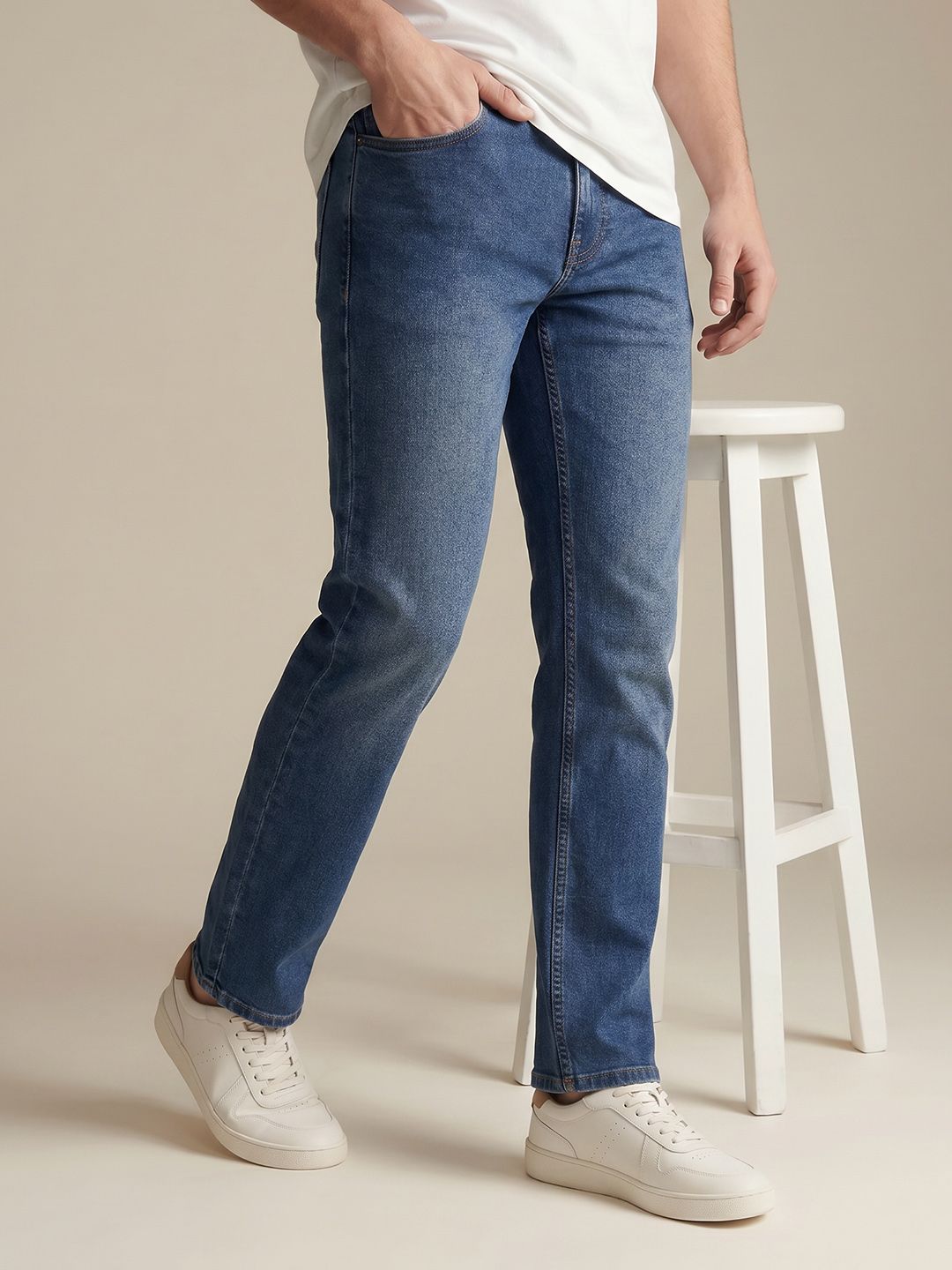 Being Human Men Straight Fit Light Fade Stretchable Jeans-picture-24