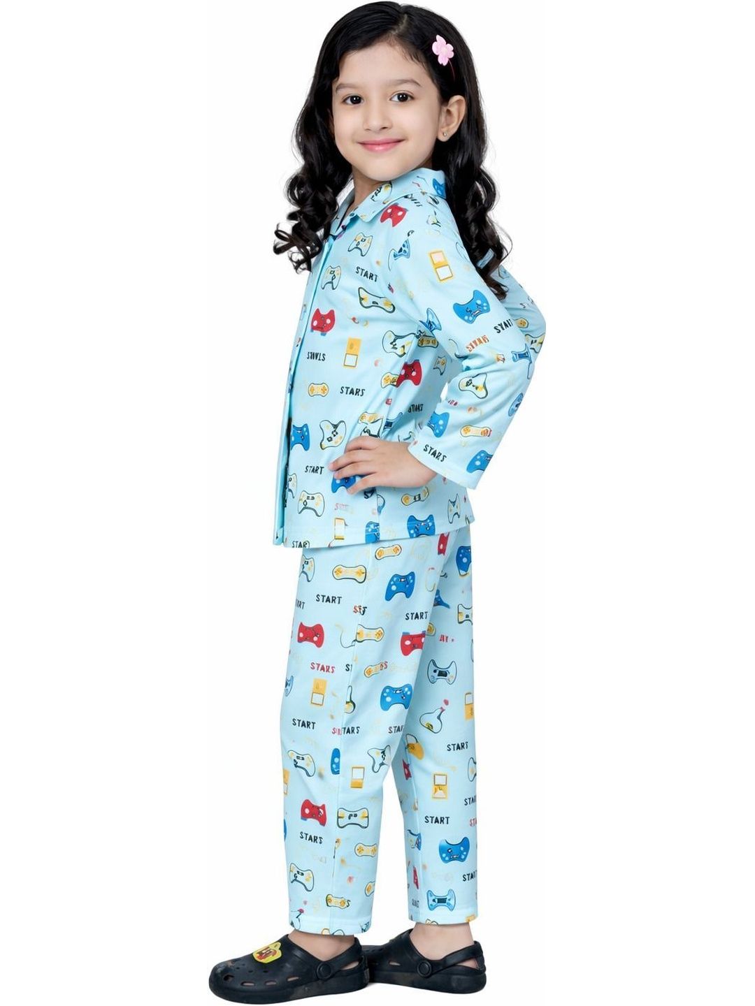 BORNLOV Unisex Kids Printed Long Sleeves Nightdress-image-28