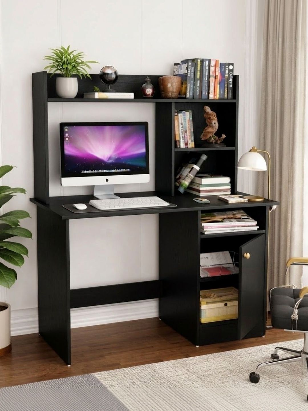 SPYDER CRAFT Black Engineered Wood Strong & Durable Study Table-picture-13