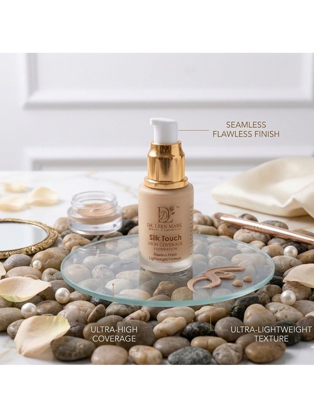 DR LEEN MARK Silk Touch High Coverage Foundation - 25 ml - Light Peach Nude-picture-20