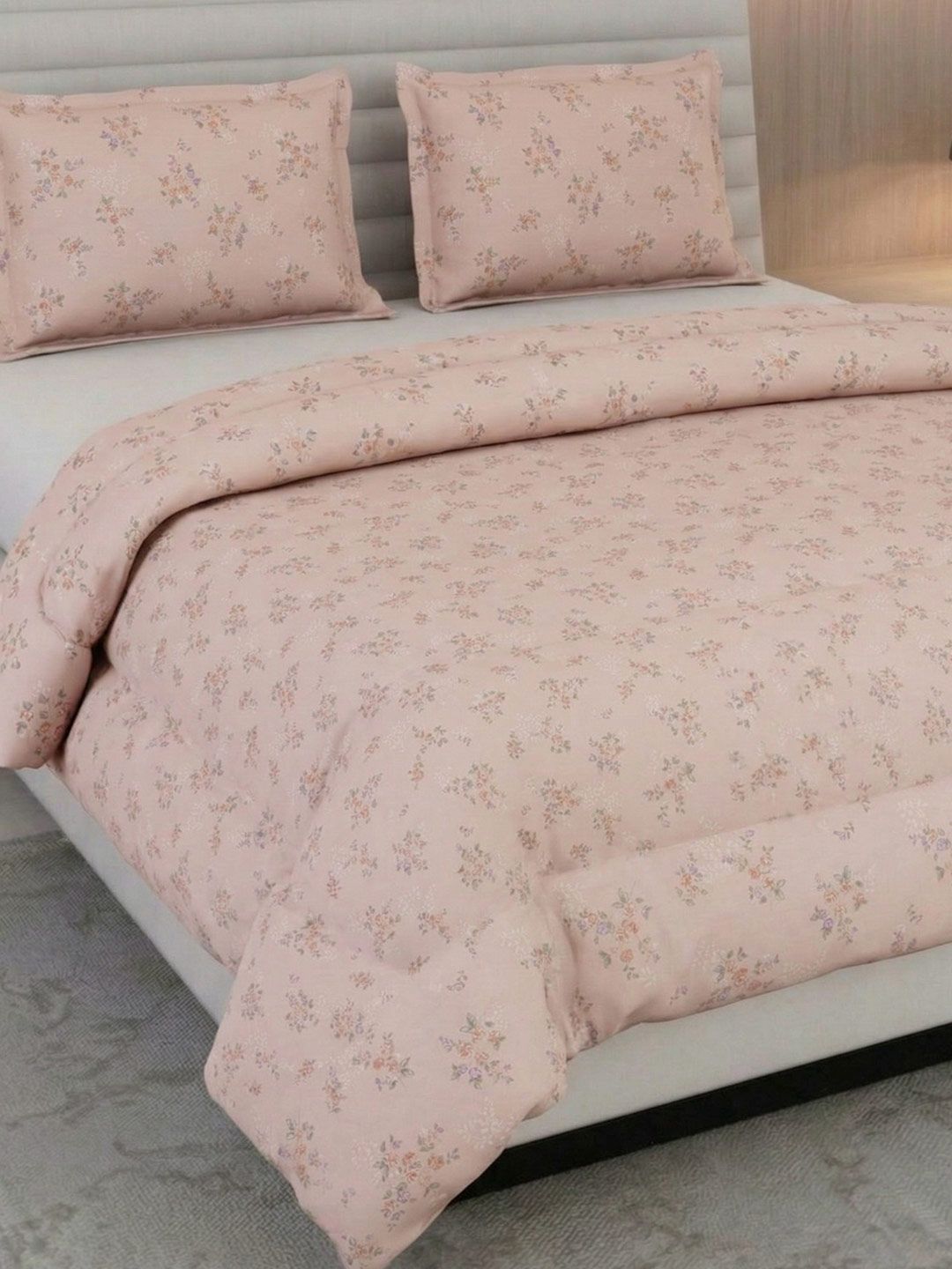 Monte Carlo Pink & Pink Floral Summer 110 GSM Comforter-picture-40