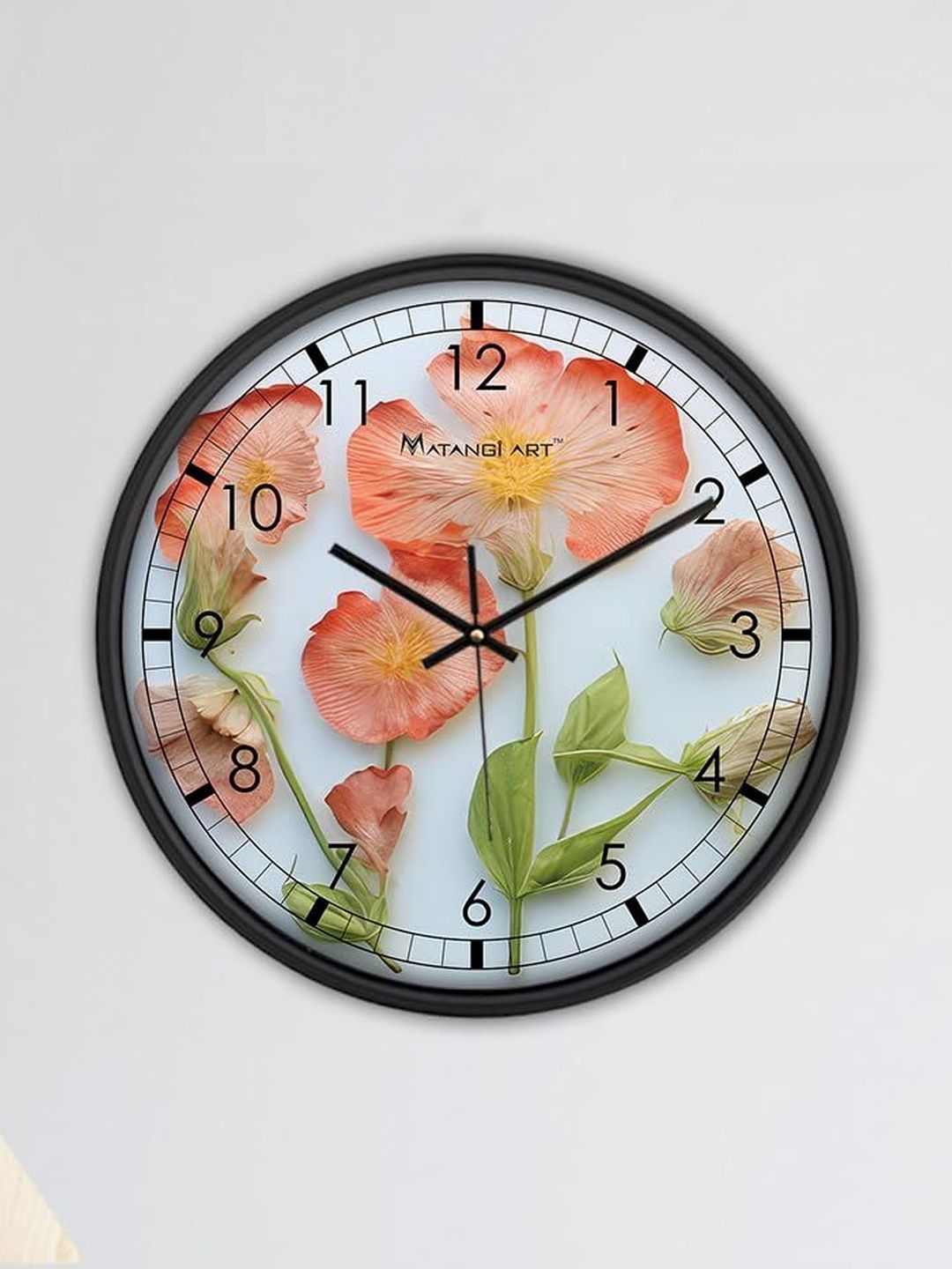 Matangi Art Multicoloured & Black Printed Contemporary Wall Clock-picture-53