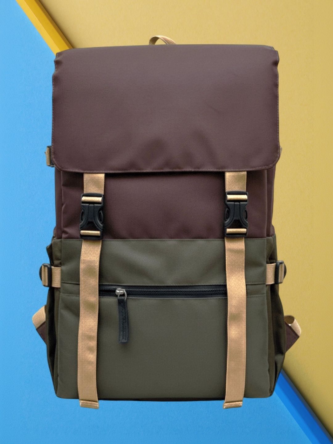 MomsyStore Women Colourblocked Contrast Detail Backpack-picture-55