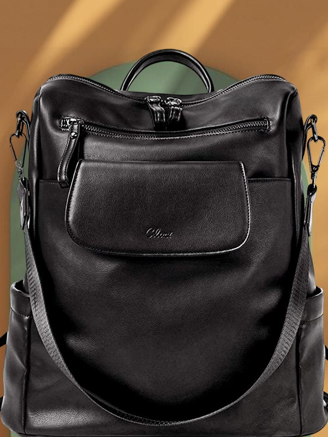 MomsyStore Women Brand Logo Backpack-image-1