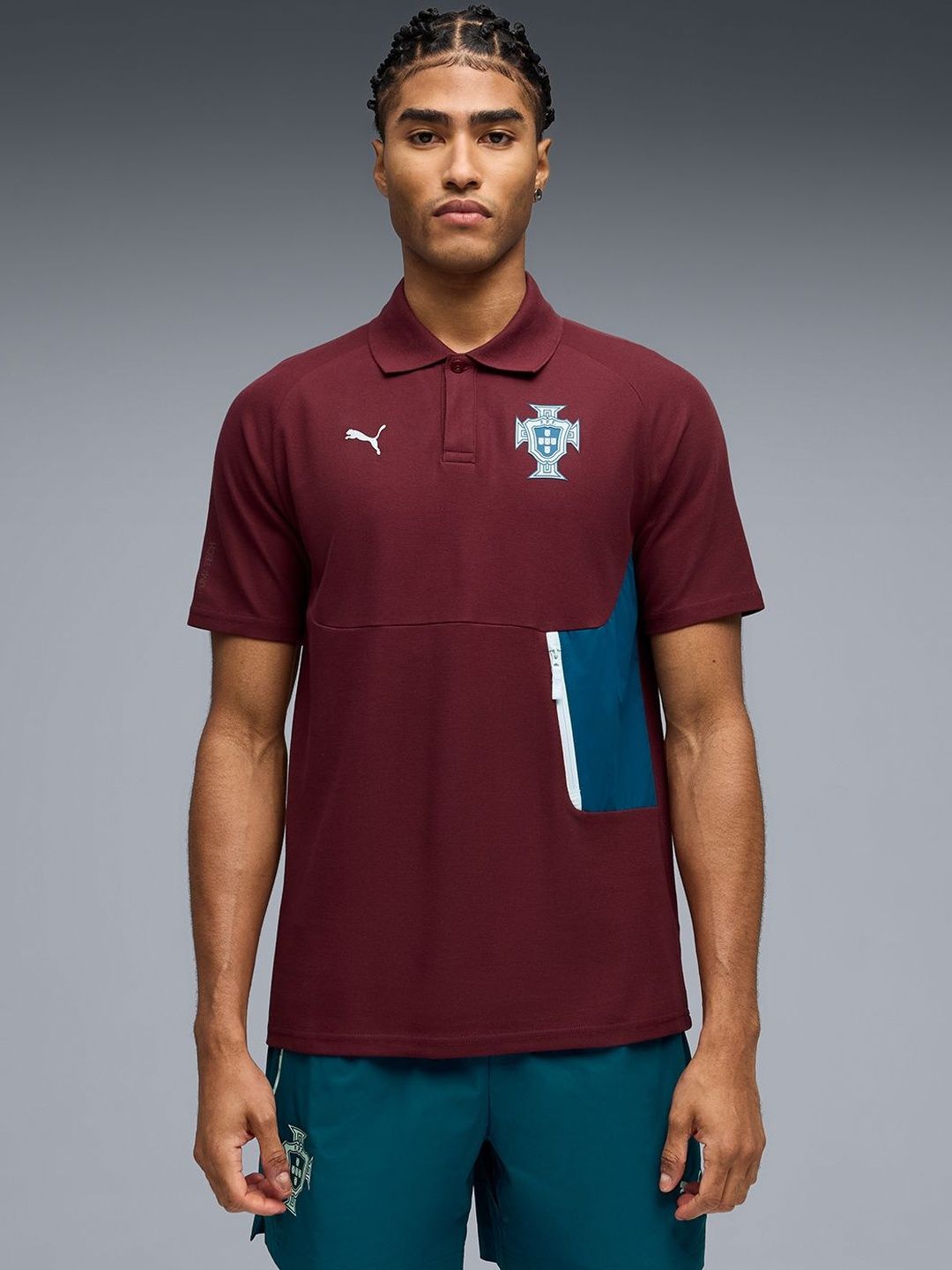 Puma Portugal TECH Men's Knitted Polo T-shirt-picture-26