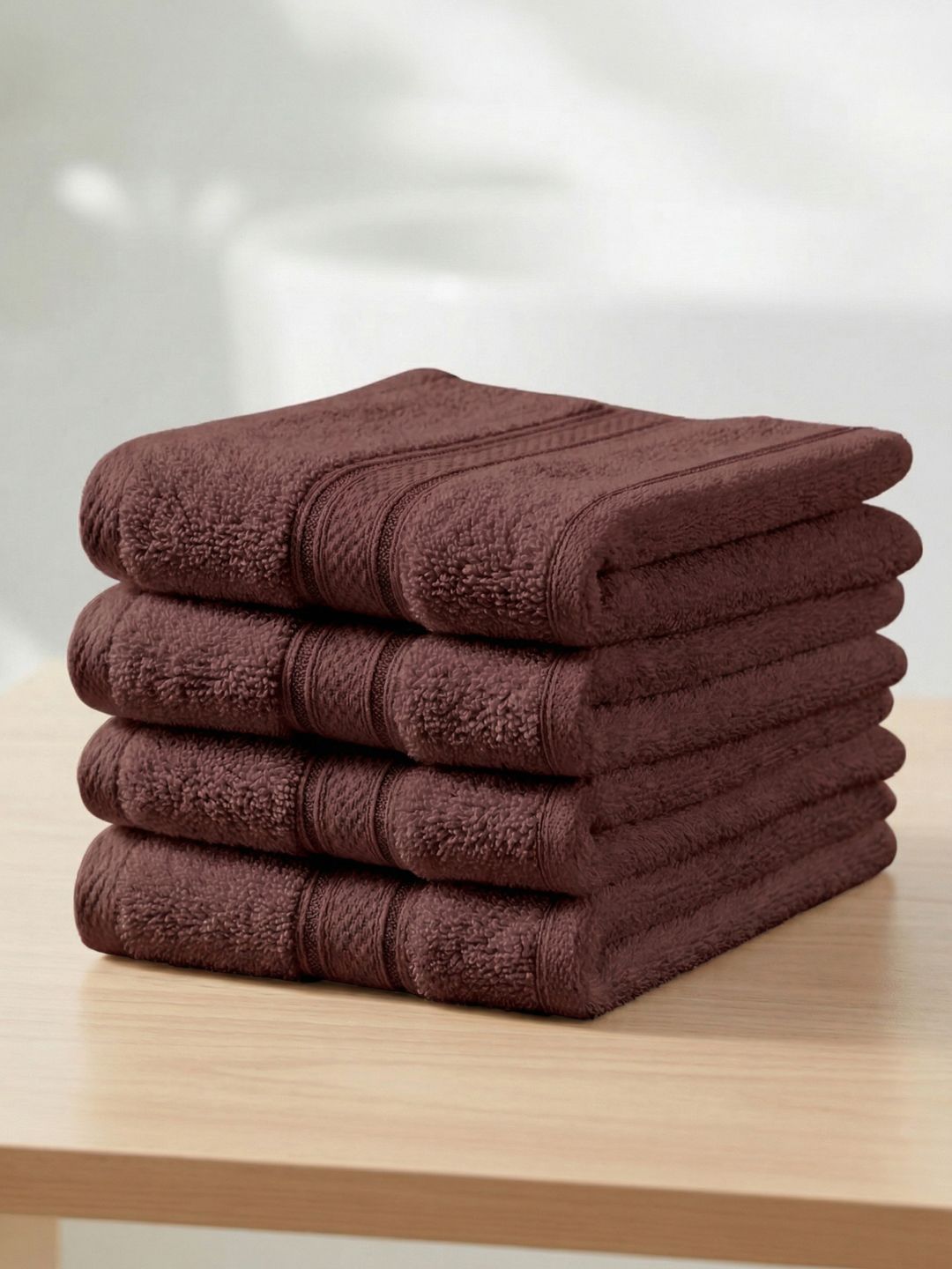 Monte Carlo 4-Pcs Maroon 600 GSM Face Towels-image-47