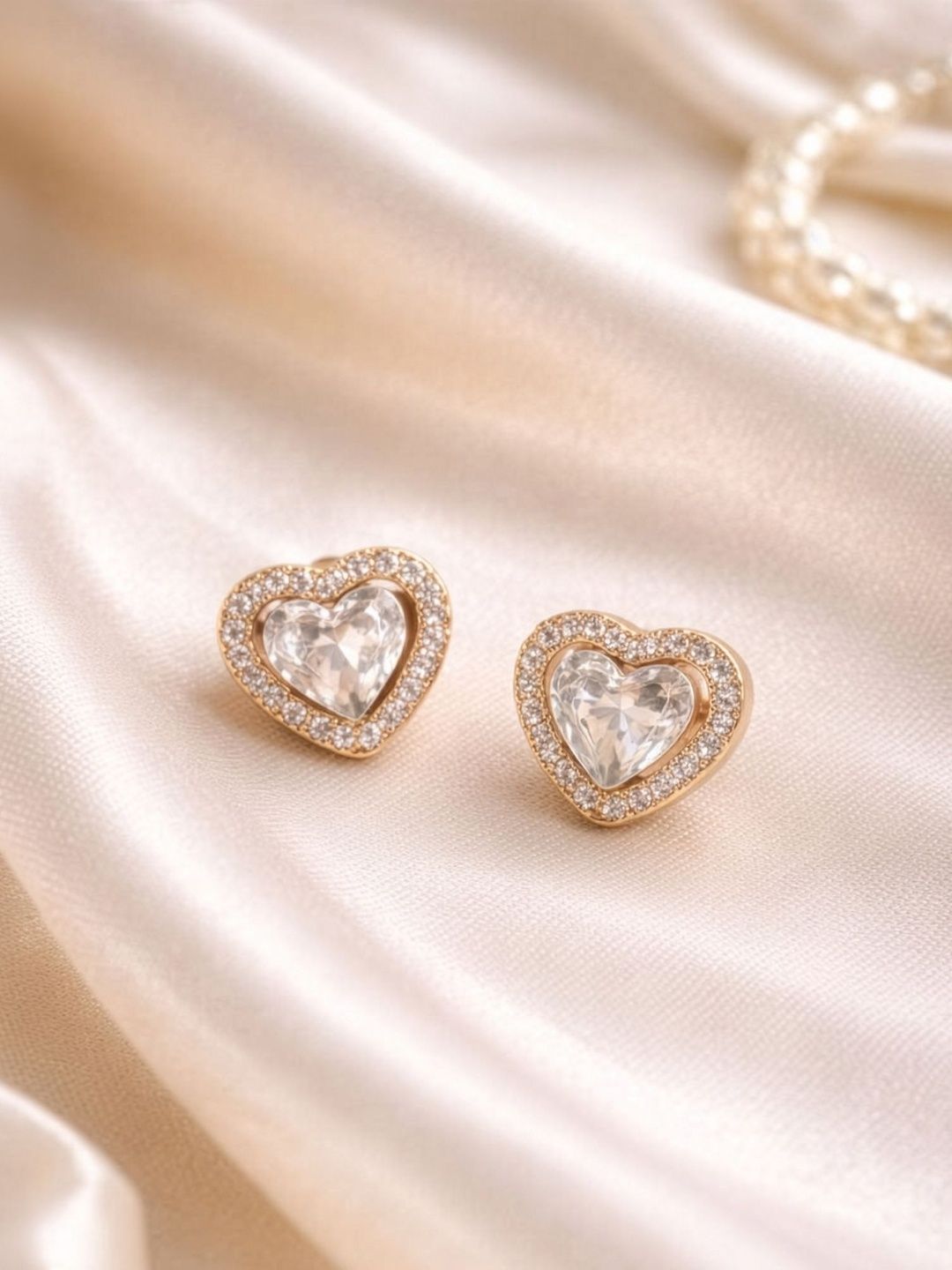Yellow Chimes Heart Shaped Studs-picture-11