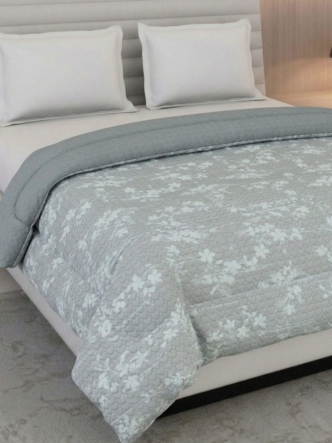 Monte Carlo Brown & Grey Floral Summer Comforter-image-44