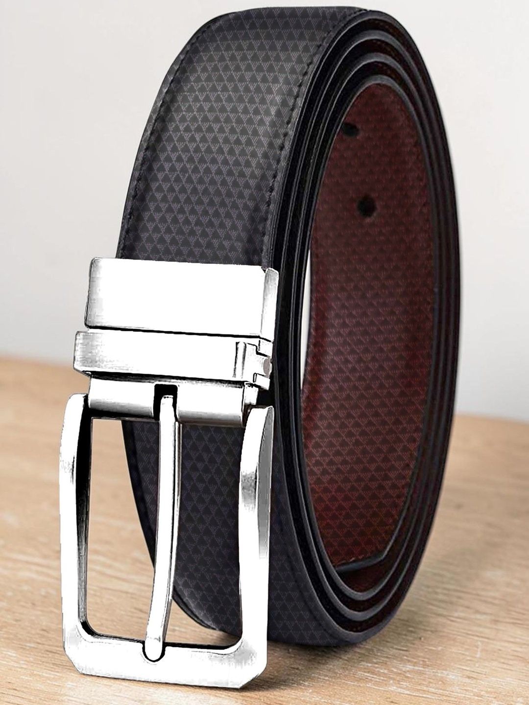 URBAN ALFAMI Men Textured PU Reversible Belt-picture-11
