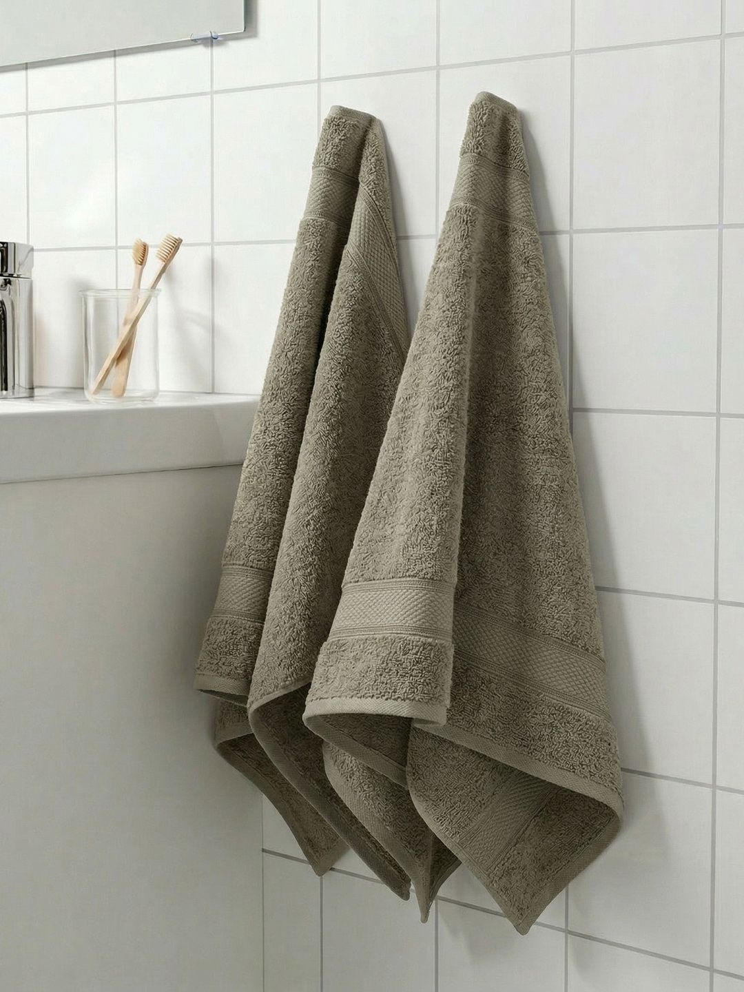 Monte Carlo Eusapia Mineral Grey Cotton 625 Gsm 40X60 Cm 2 Hand Towel-image-23