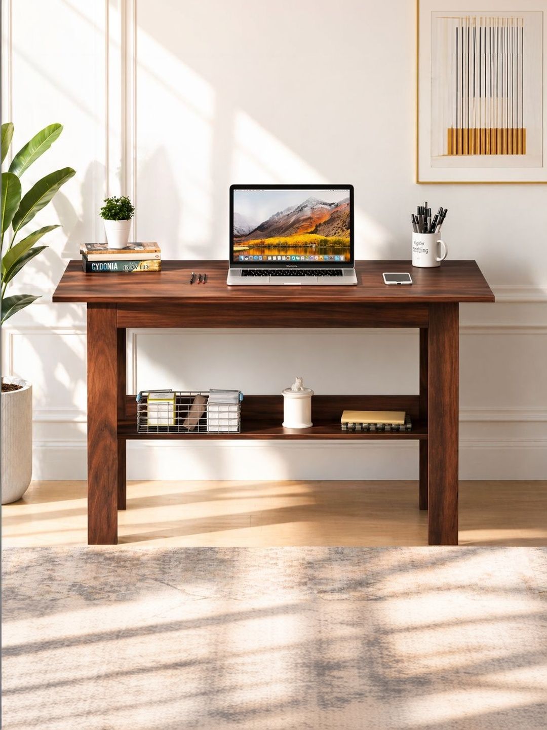 SPYDER CRAFT Tan Engineered Wood Strong & Durable Study Table-picture-53