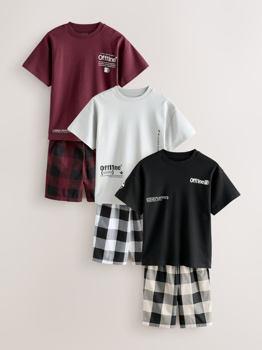 NEXT Boys Pack of 3 Printed Night suit-picture-31