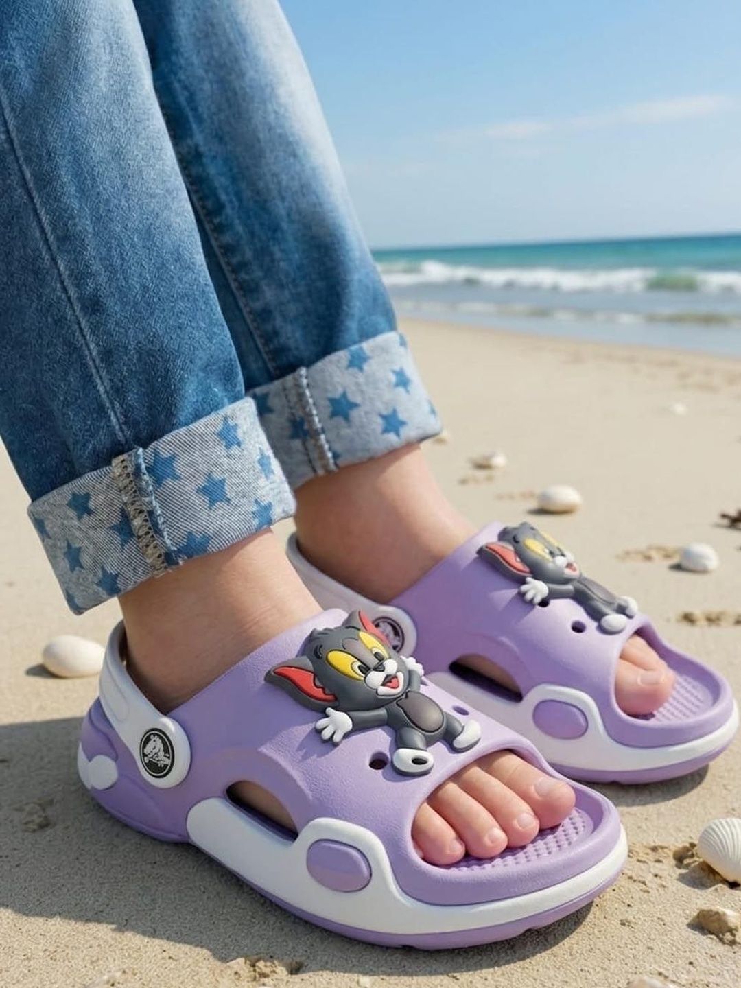 Crazyly Unisex Kids Embellished Croslite Slip-On-picture-10