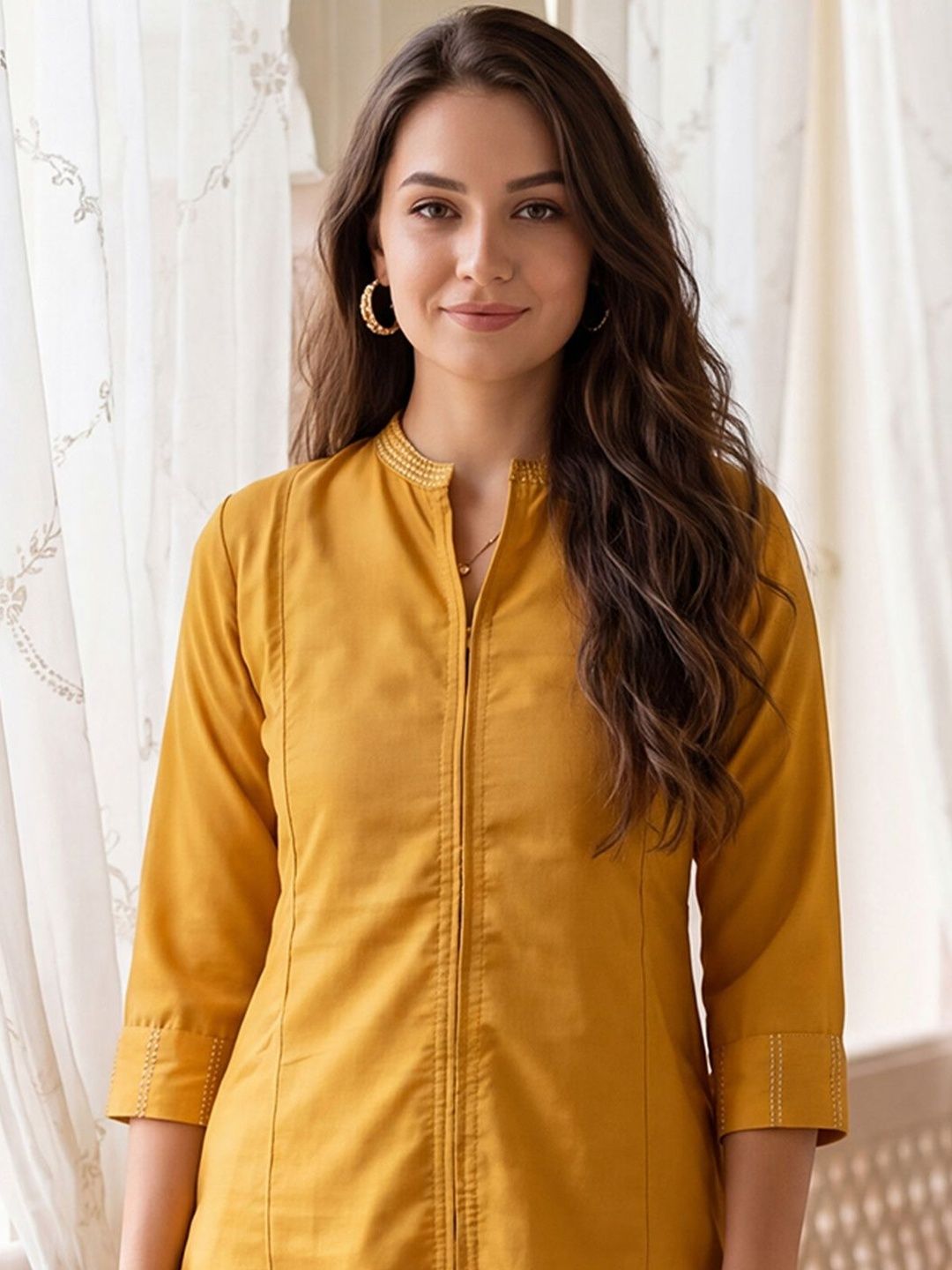 Indo Era Women Regular Thread Work Kurta with Trousers-image-25
