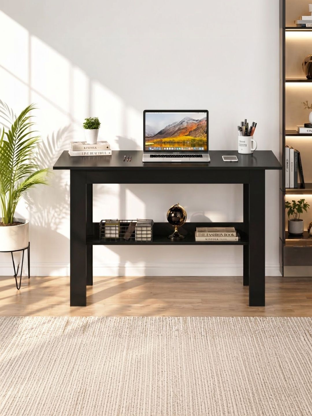SPYDER CRAFT Black Engineered Wood Strong & Durable Study Table-picture-26