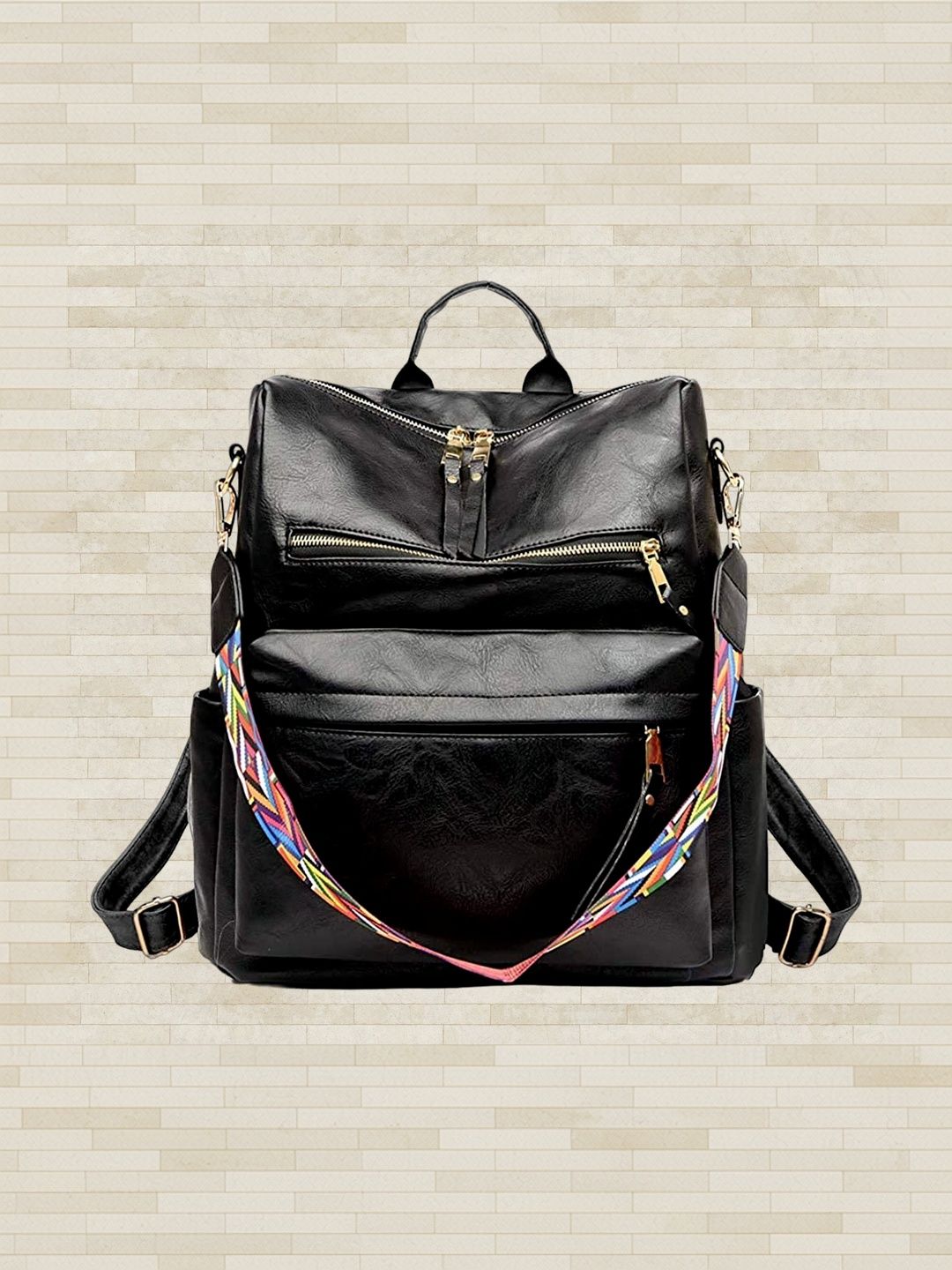 MomsyStore Women Colourblocked Backpack-image-41