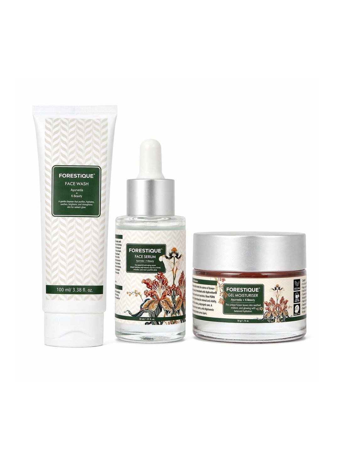 FORESTiQUE' Face Wash With Face Serum & Gel Moisturiser - 100 ml & 50 ml & 50 g-picture-46