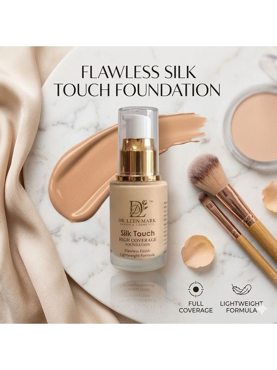 DR LEEN MARK Silk Touch High Coverage Foundation - 25 ml - Nude-picture-33