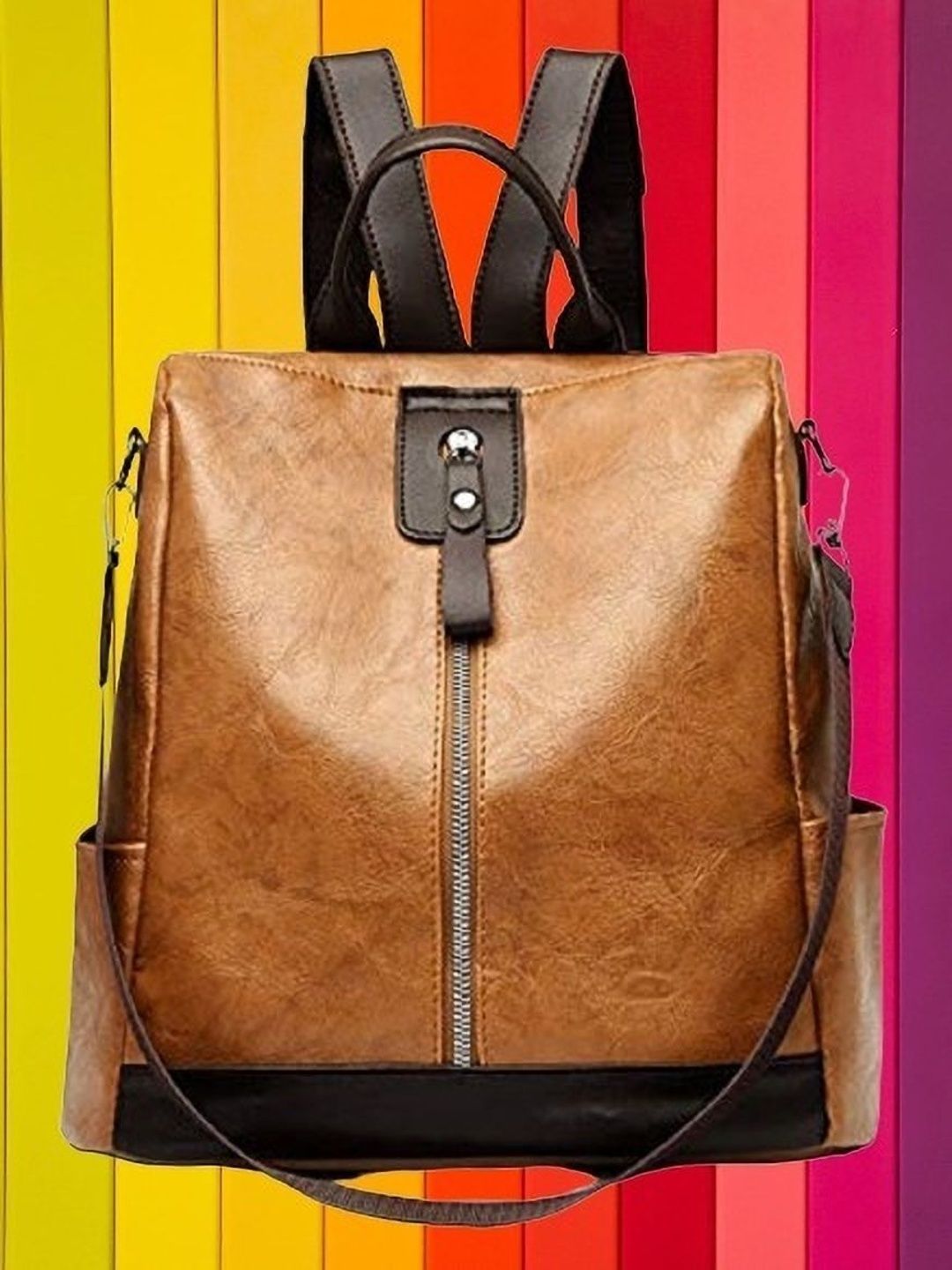 MomsyStore Women Colourblocked Backpack-image-43