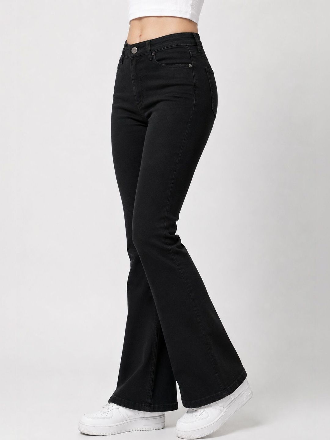 ZARISTAA Women Jean Flared High-Rise Stretchable Jeans-picture-50