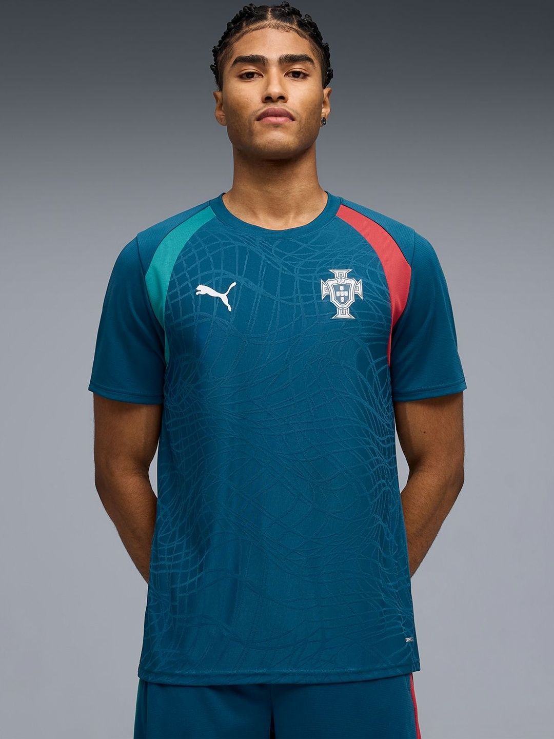 Puma Portugal Men's Slim Fit Football Training Jersey-picture-15