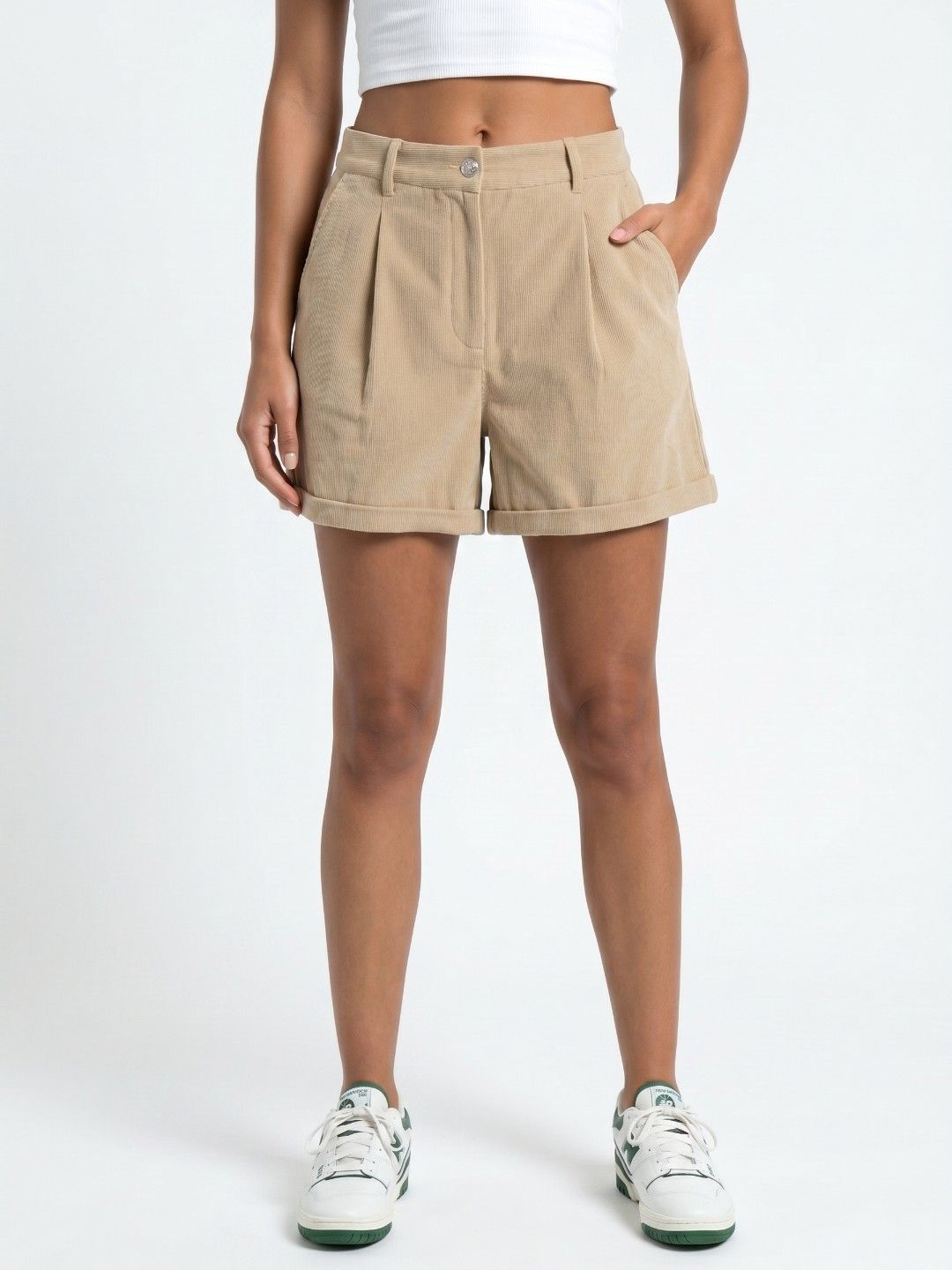 glitchez Women Corduroy Shorts-picture-31