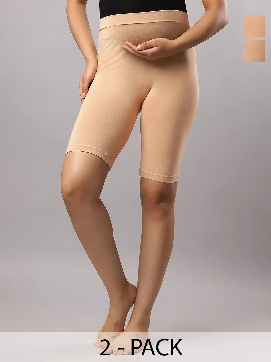 TUMMY Women Pack of 2 Assorted Cotton Maternity Briefs-image-32