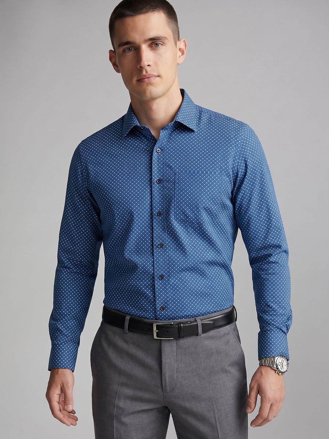Van Heusen Checked Pure Cotton Formal Shirt