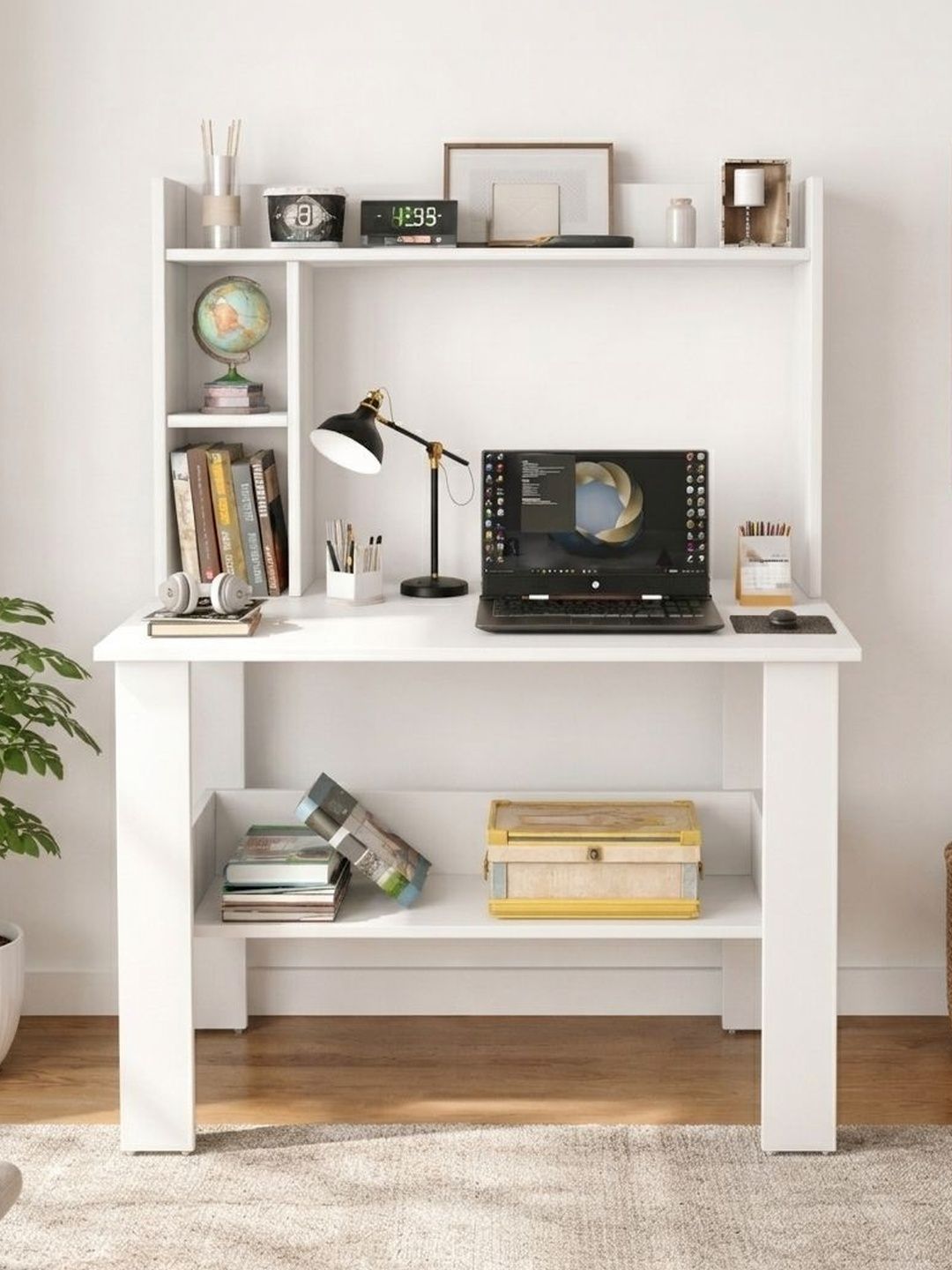 SPYDER CRAFT White Engineered Wood Strong & Durable Study Table-picture-26