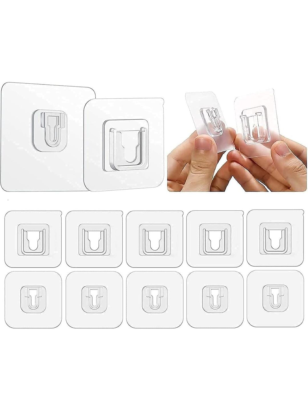 NVF Pack Of 10 White Hooks and Holders-picture-17