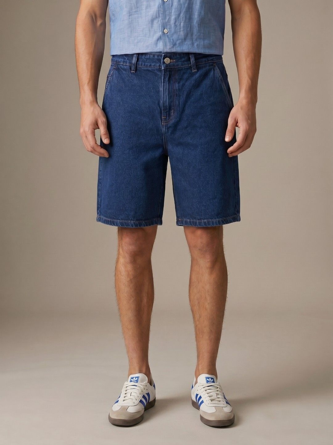glitchez Men Solid Denim Shorts-picture-23