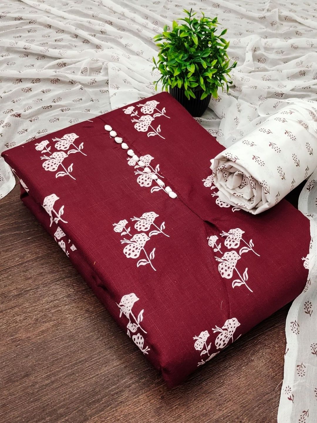 KALINI Printed Pure Cotton Unstitched Dress Material-picture-15