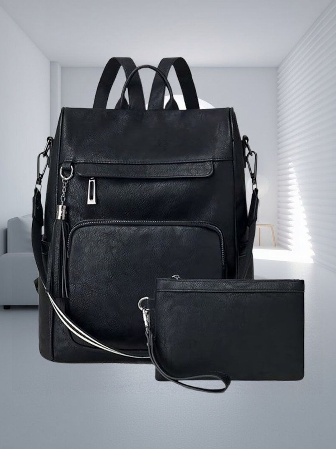 MomsyStore Women Tasselled Backpack-image-38