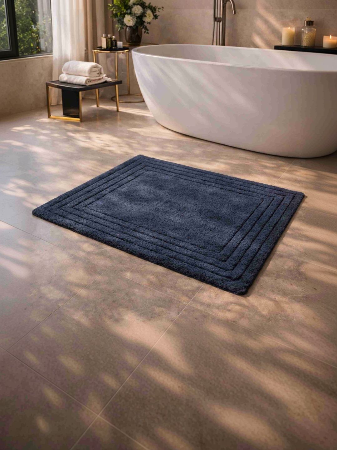 Premsons Blue Anti-Skid 2200 GSM Bath Mat-image-43