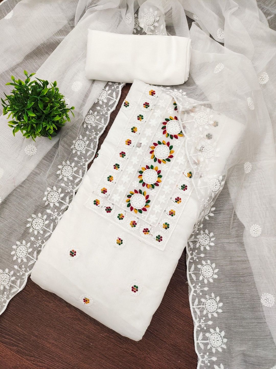 Rangtulika Ethnics Embroidered Unstitched Dress Material-picture-38
