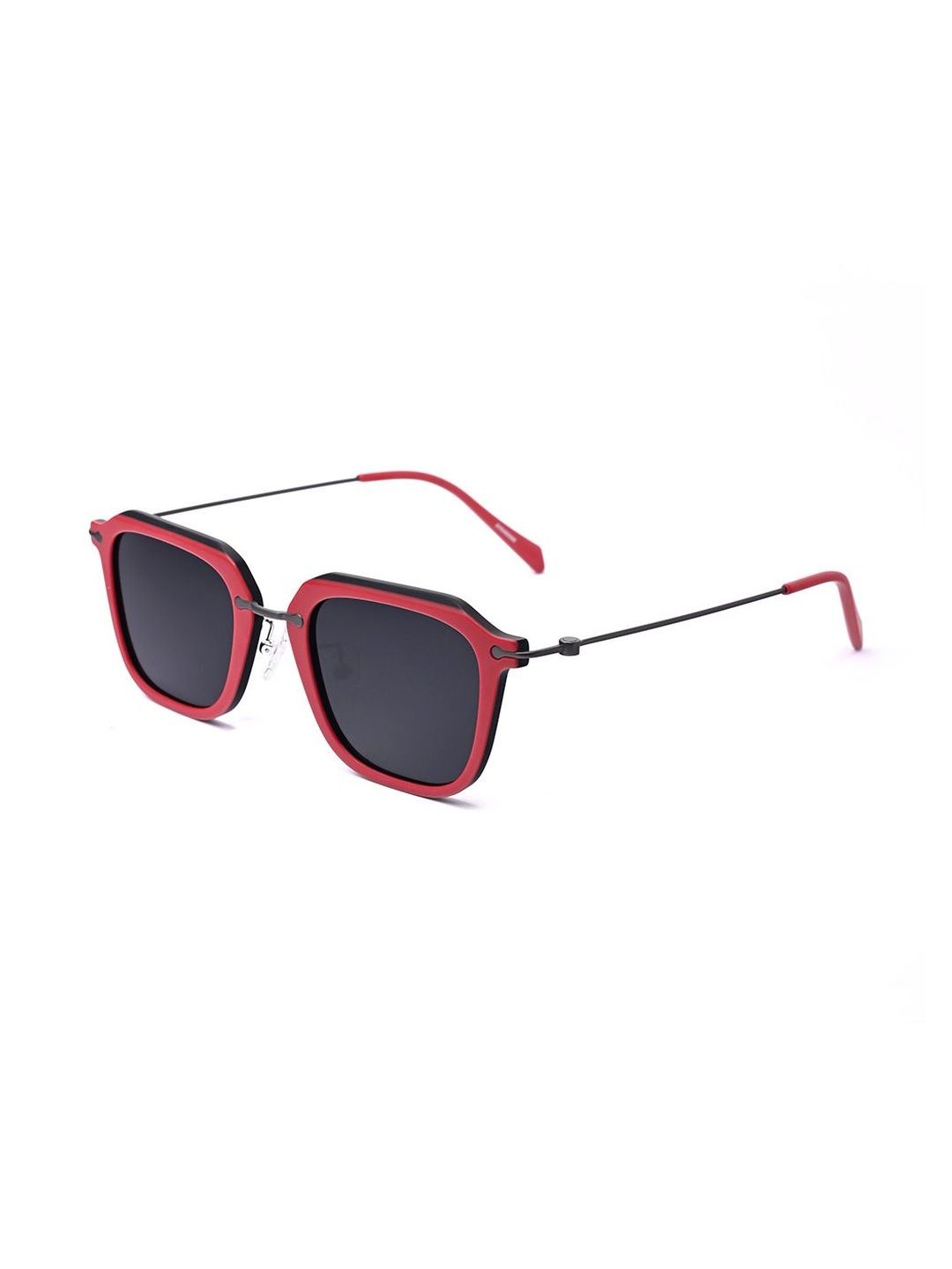 EYEMODE Unisex Black Lens & Red Square Sunglasses with-picture-28